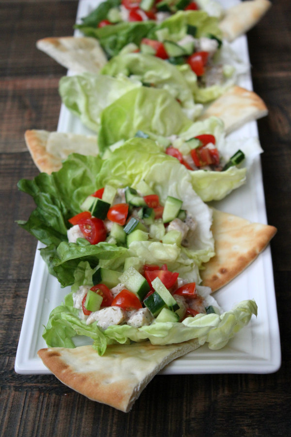 Greek Chicken Lettuce Wraps