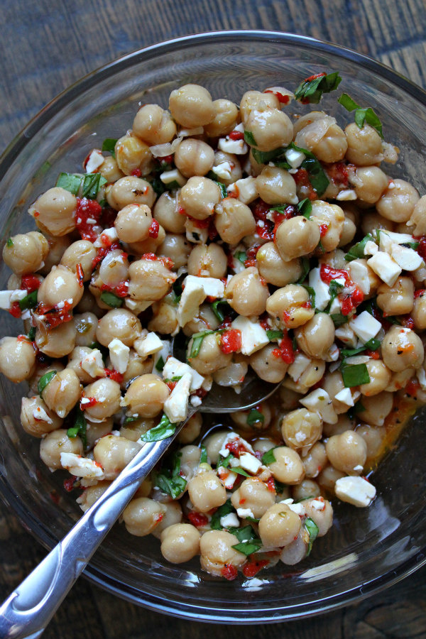 Bowl of Marinated Chickpeas