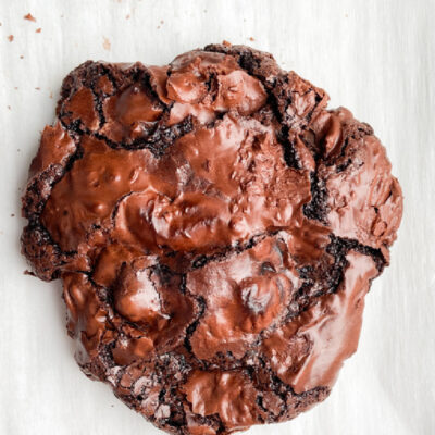 ooey gooey flourless chocolate cookie