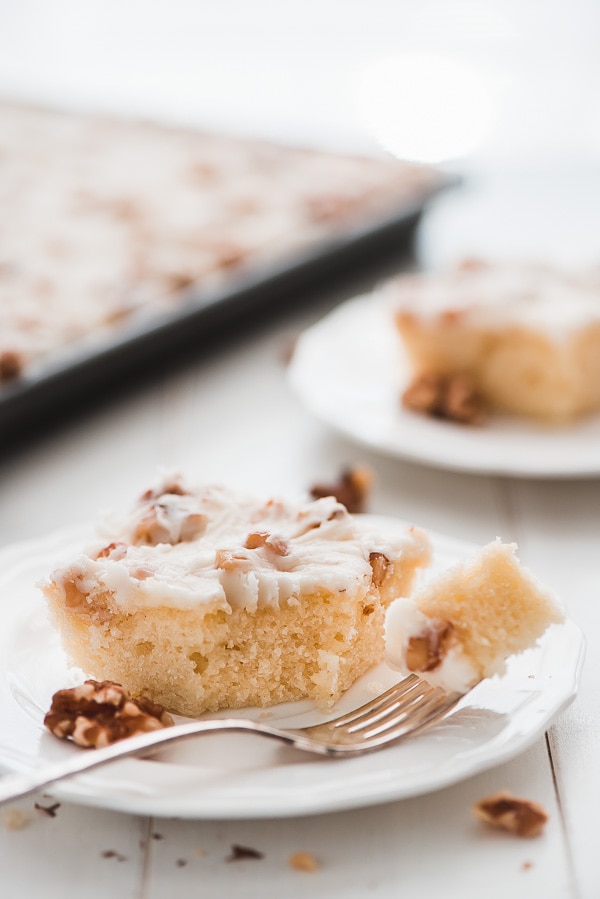 slice of texas sheet cake