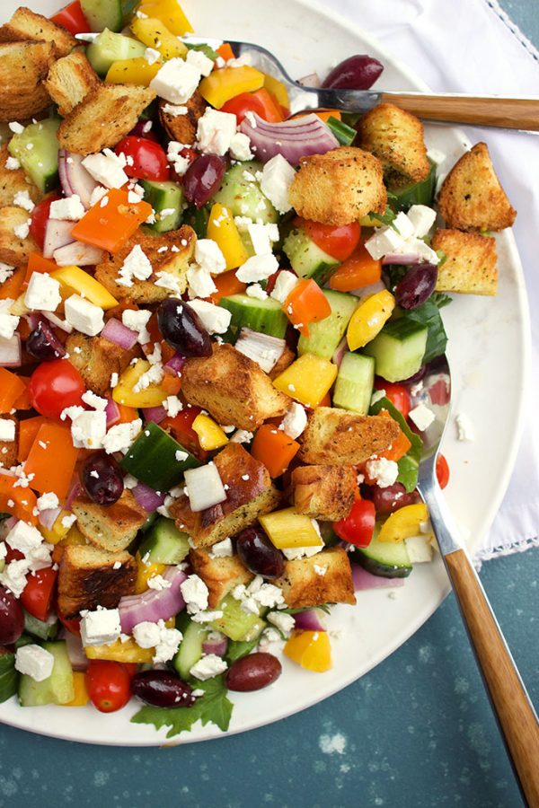 Greek Panzanella Salad - Recipe Girl