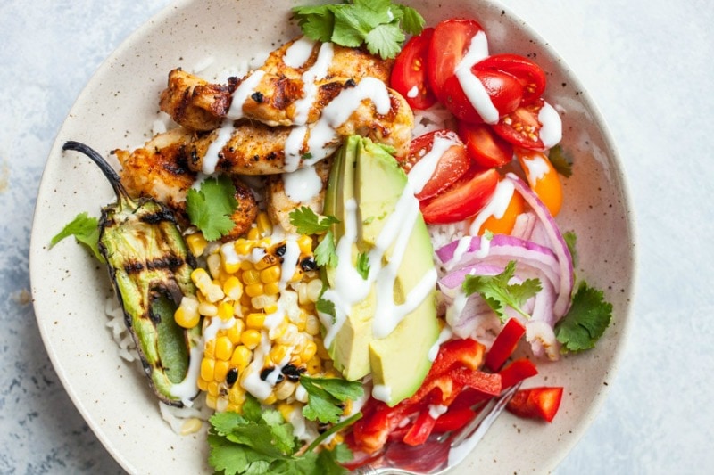 Grilled Chicken Burrito Bowls