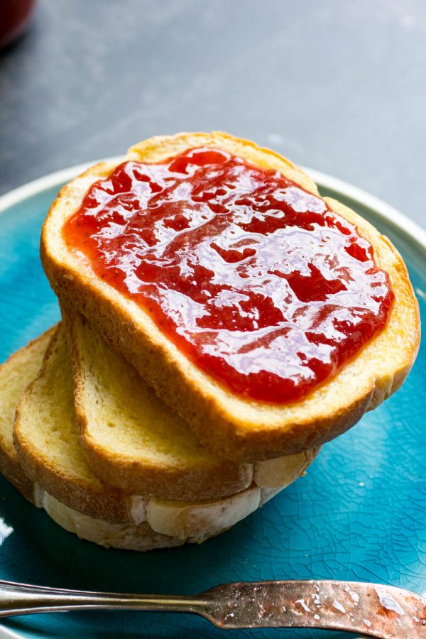 Instant Pot Strawberry Jam on toast