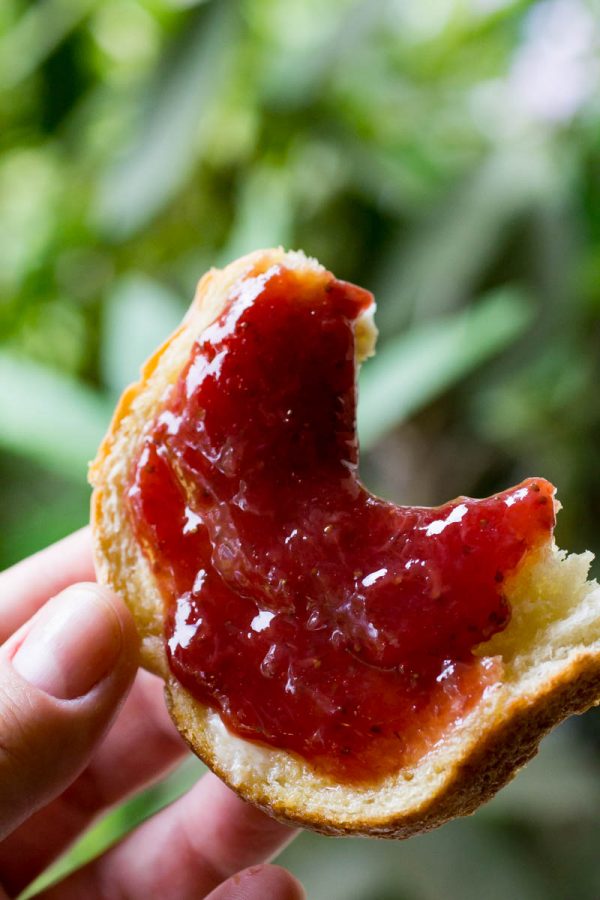 Instant Pot Strawberry Jam on toast