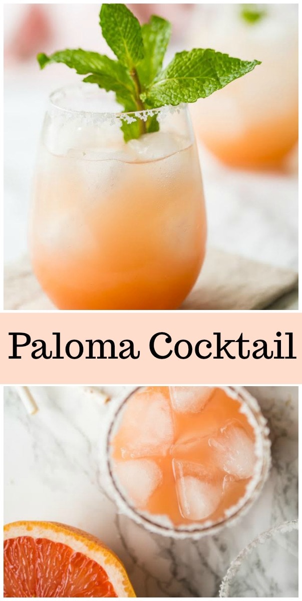 Paloma Cocktail recipe from RecipeGirl.com #paloma #cocktail #drink #grapefruit #tequila #recipe #RecipeGirl