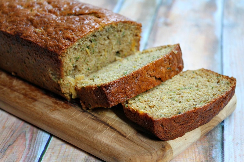 Sliced Pineapple Zucchini Bread Loaf