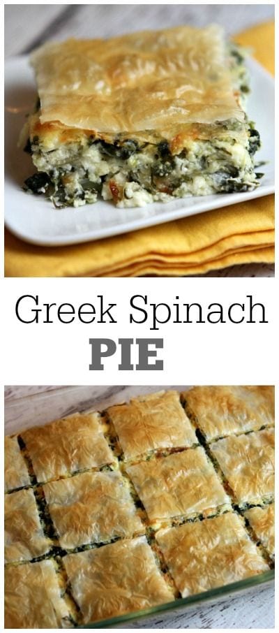 Greek Spinach Pie Pinterest image