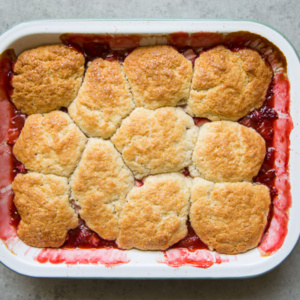 Strawberry Rhubarb Cobbler