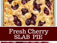 pinterest collage image for fresh cherry slab pie