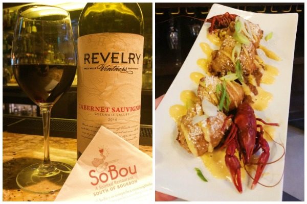 Revelry Wine and Crawfish Beignets at SoBou