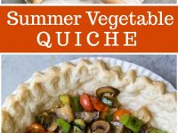 pinterest collage image for summer vegetable quiche