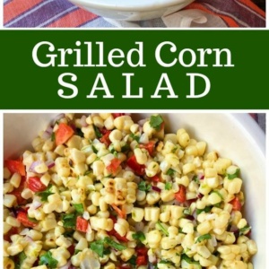 pinterest collage image for grilled corn salad