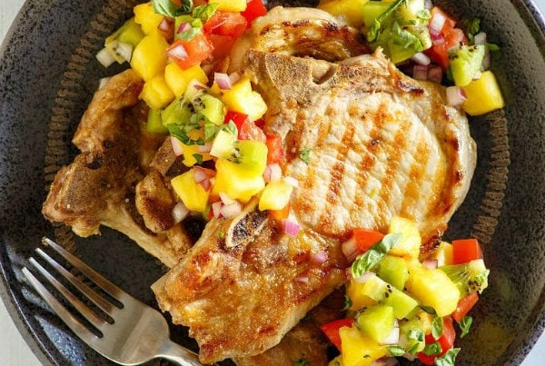 Grilled Pork Chops with Tropical Salsa Image