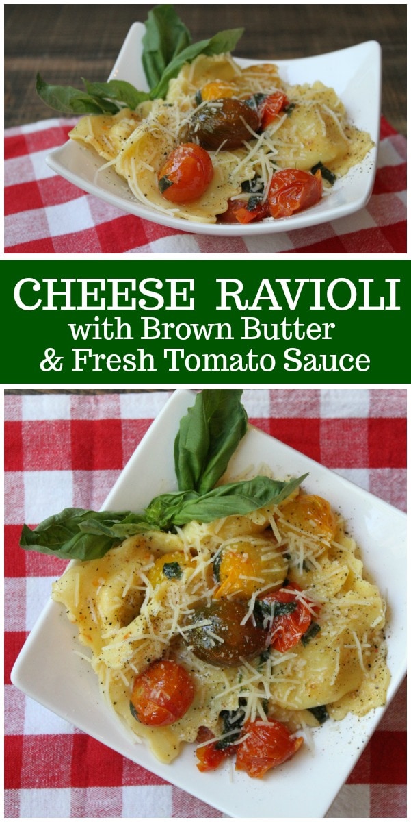 Cheese Ravioli with Brown Butter and Fresh Tomato Sauce Recipe Girl® Cheese Ravioli with Brown Butter and Fresh Tomato Sauce Recipe Girl®