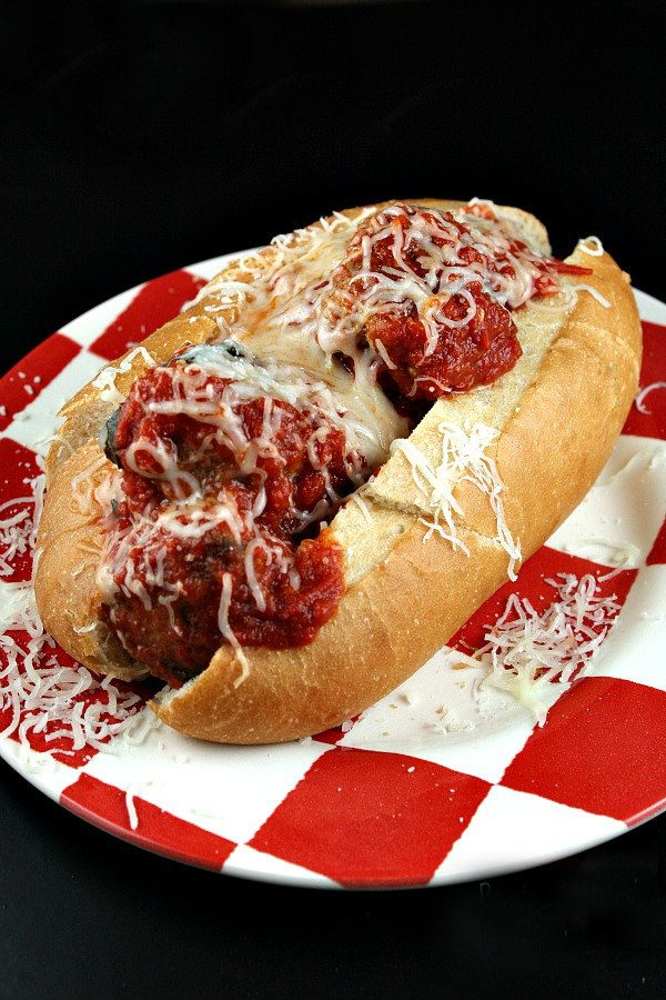 Best Homemade Meatballs served in a sub sandwich