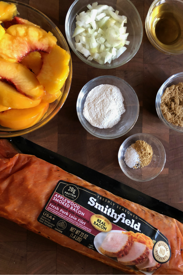 Ingredients for Pork with Peach Sauce
