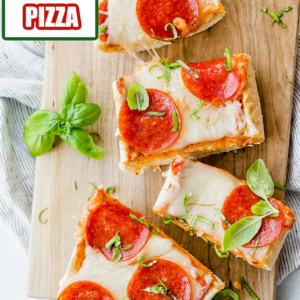 pinterest pin for french bread pizza