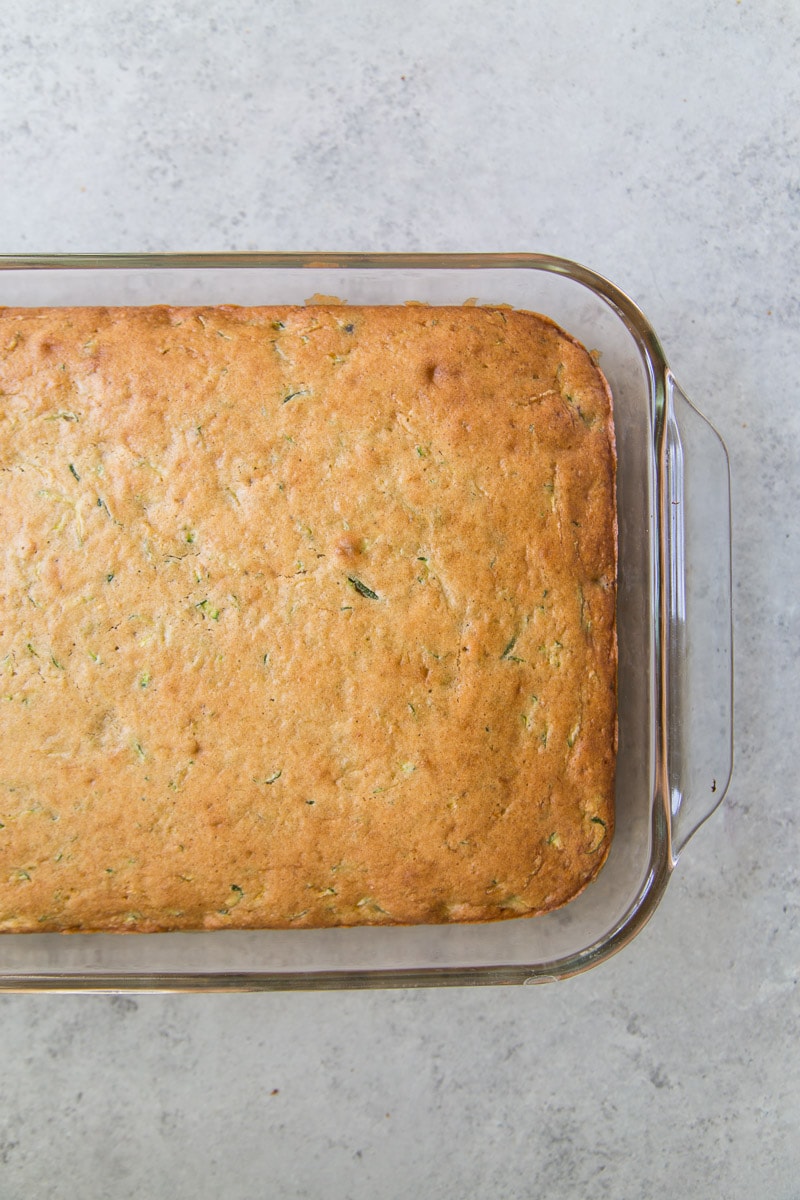 Blueberry Zucchini Sheet Cake without frosting