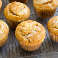 Pumpkin Muffins with Cream Cheese Swirl