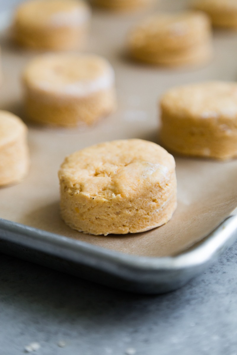 Sweet Potato Biscuits ready for the oven