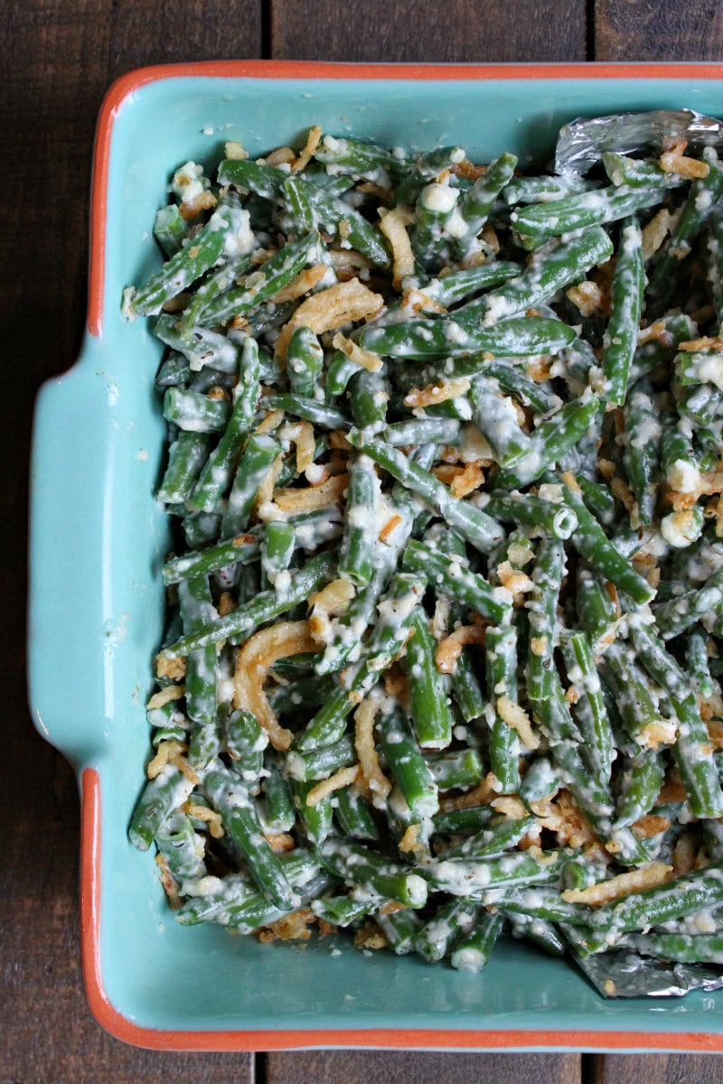 Garlic Parmesan Green Bean Casserole