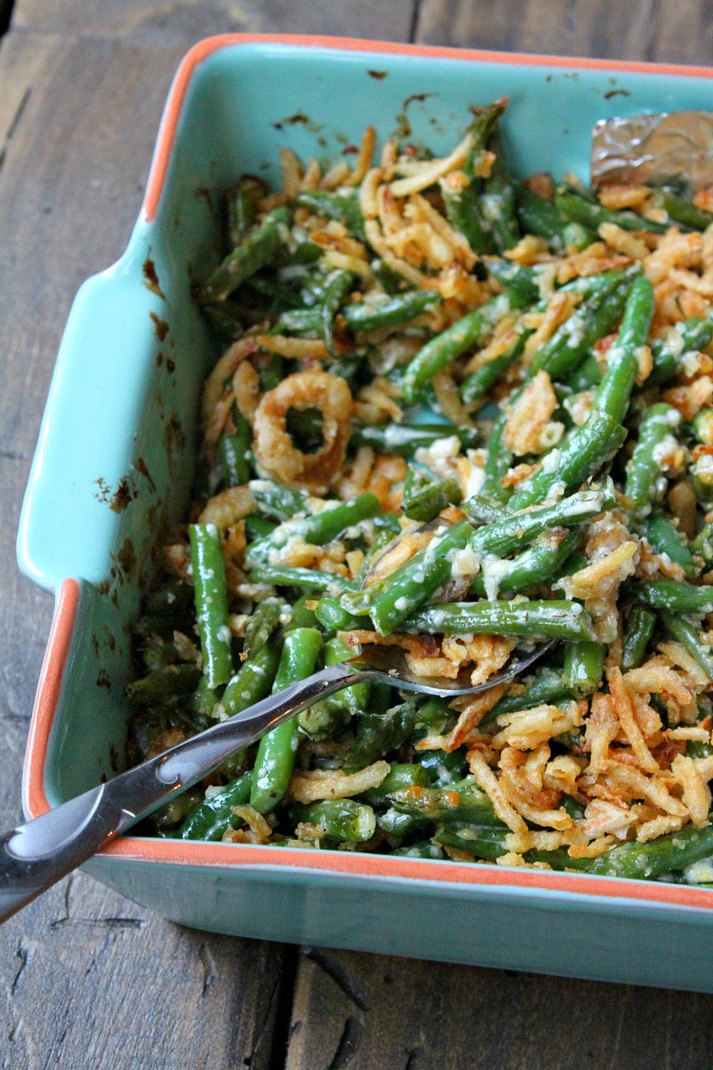 Garlic Parmesan Green Bean Casserole