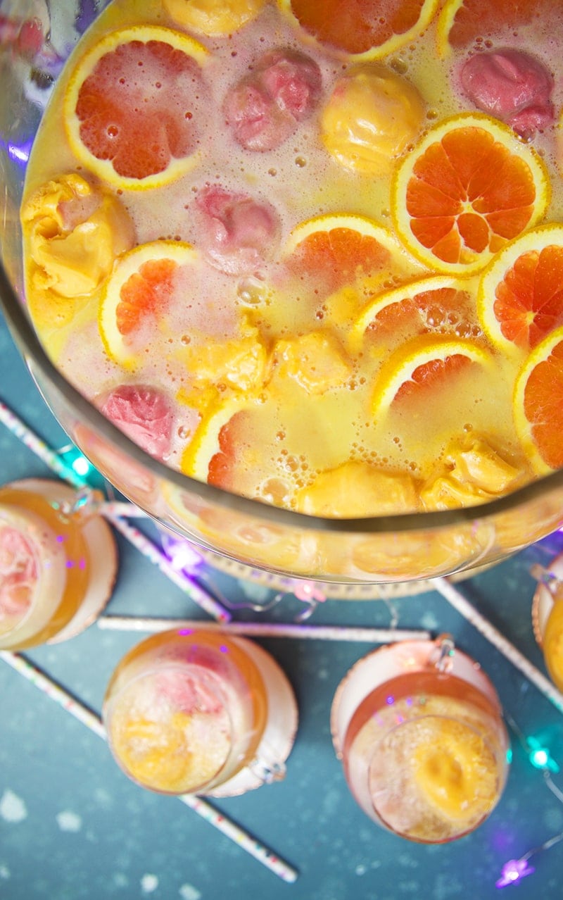 Champagne Party Punch (3 Ingredients) - Celebrations at Home