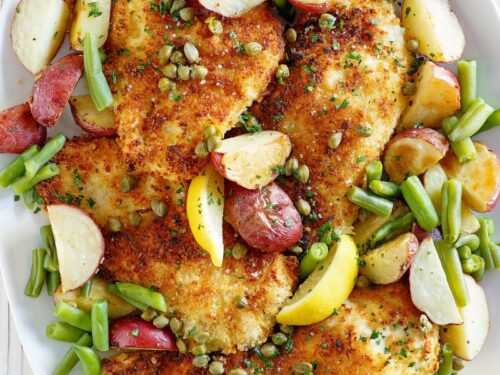 https://www.recipegirl.com/wp-content/uploads/2019/01/Crispy-Chicken-Schnitzel-1-500x375.jpg