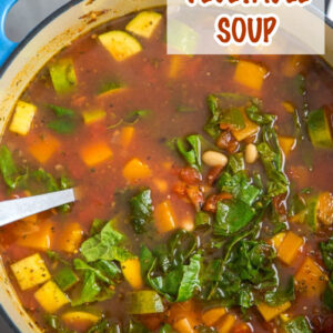 pinterest image for italian vegetable soup