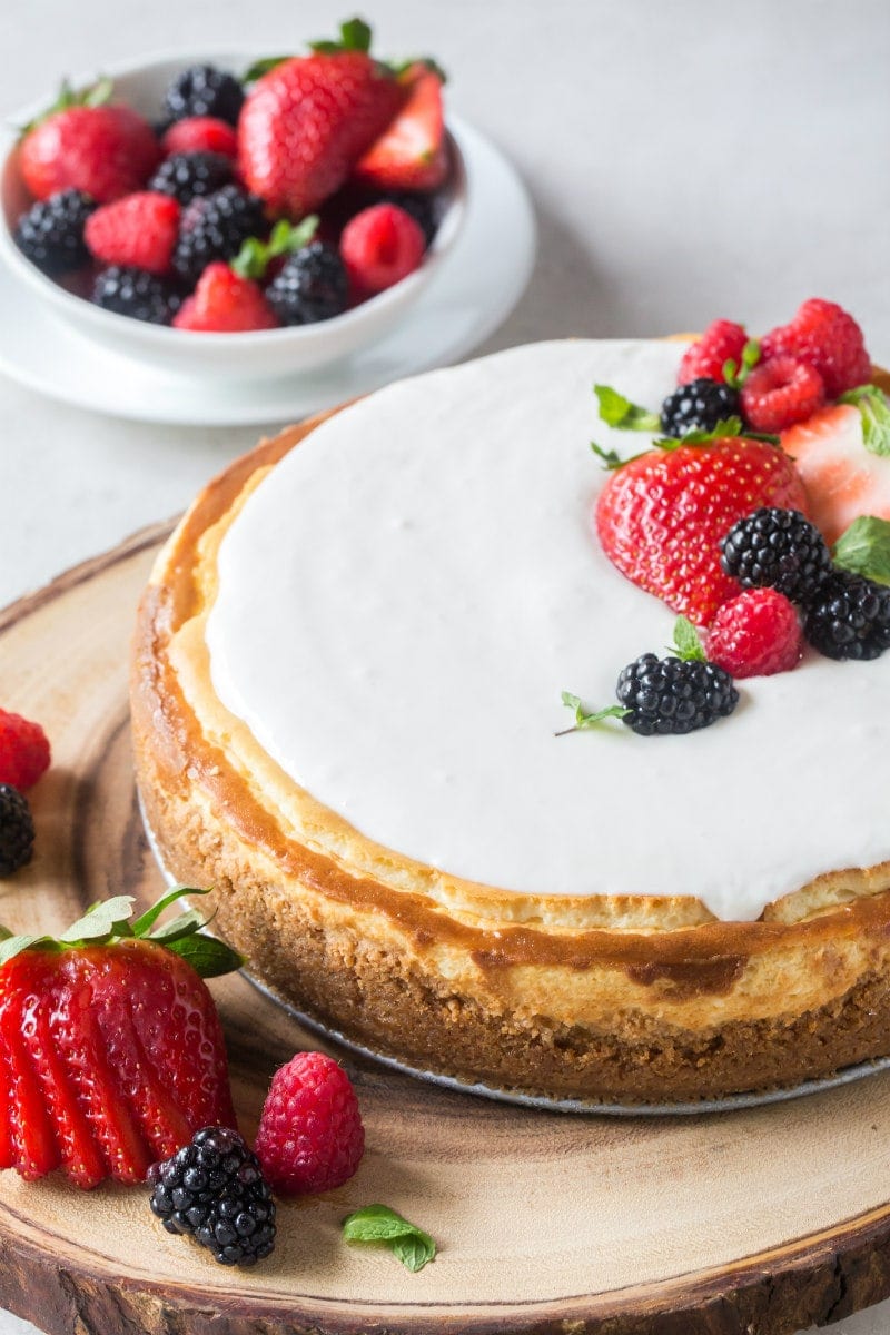 New York Style Cheesecake with fresh berries