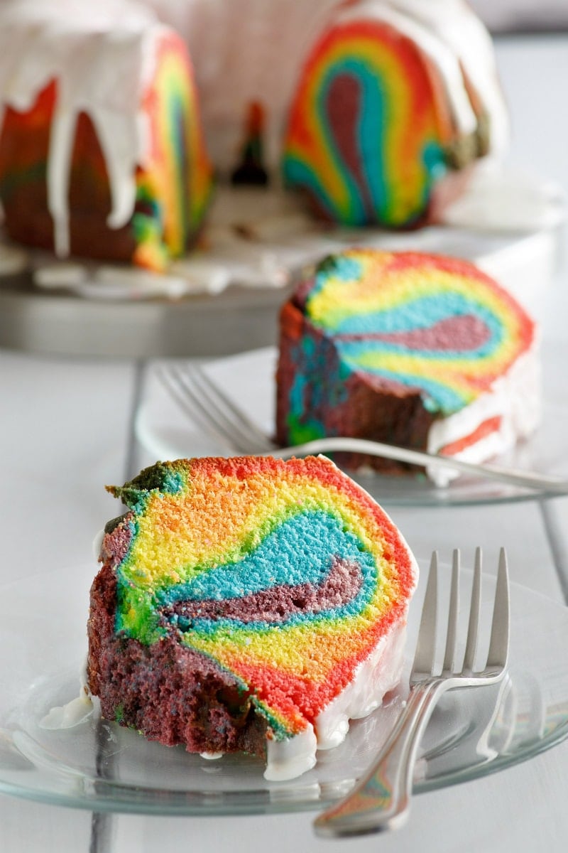 Tri-Colored Christmas Bundt Cake