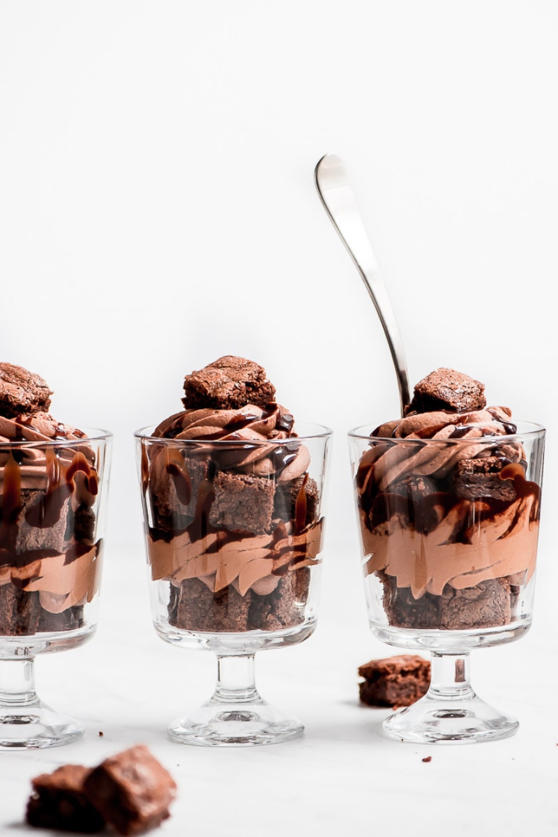 Chocolate Trifle Cups Chocolate Mousse Brownie Trifles