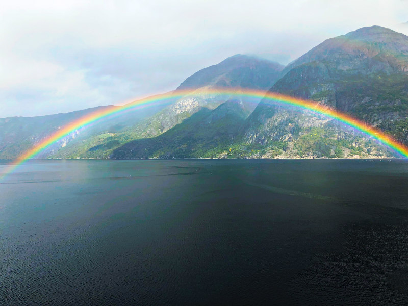 Rainbow in Eidfjord, Norway