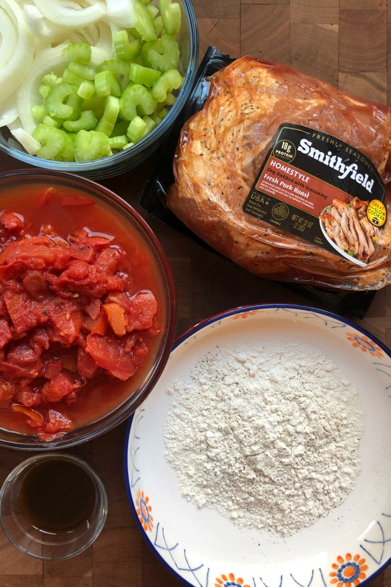 ingredients needed for Slow Cooked Swiss Pork