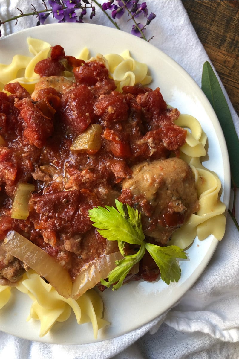 Serving of Slow Cooked Swiss Pork