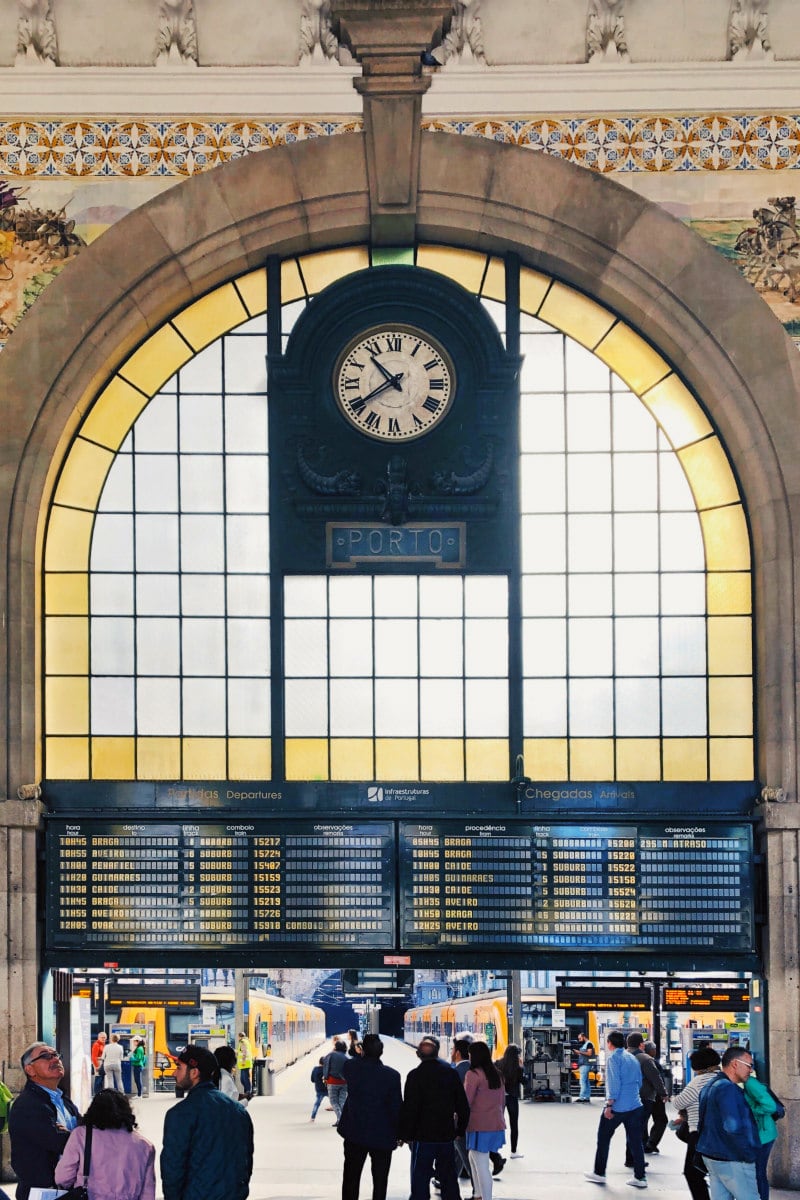 Sao Bento Train Station in Porto, Portugal