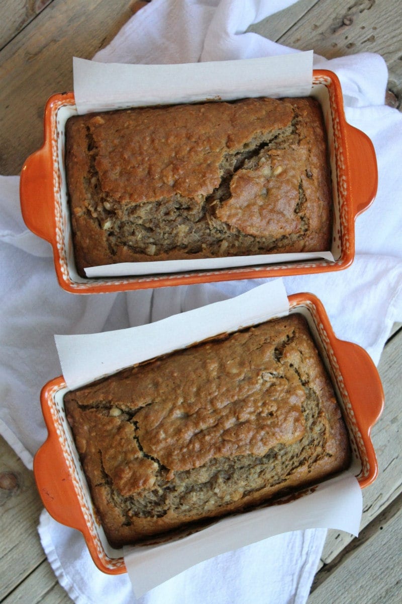 Two loaves of Coconut Banana Bread