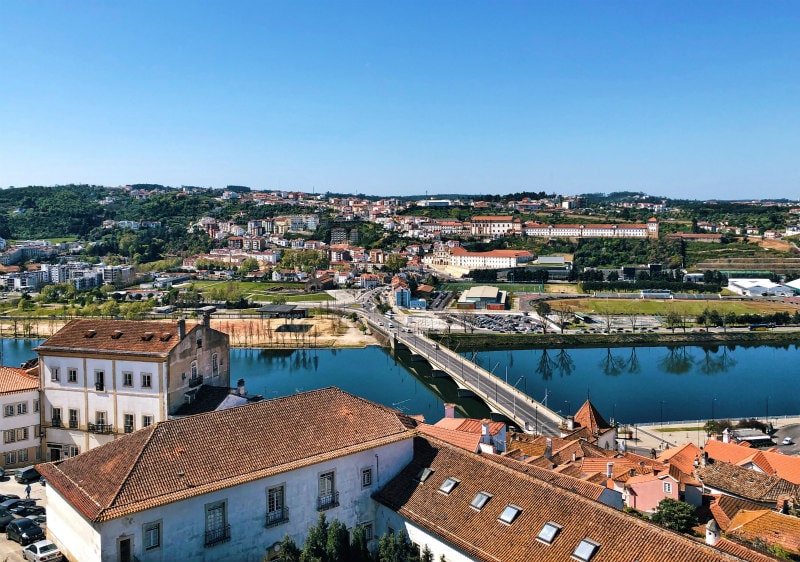 View to the river from the University of Coimbra, Portugal