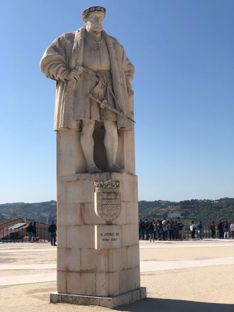 Statue at the University of Coimbra, Portugal