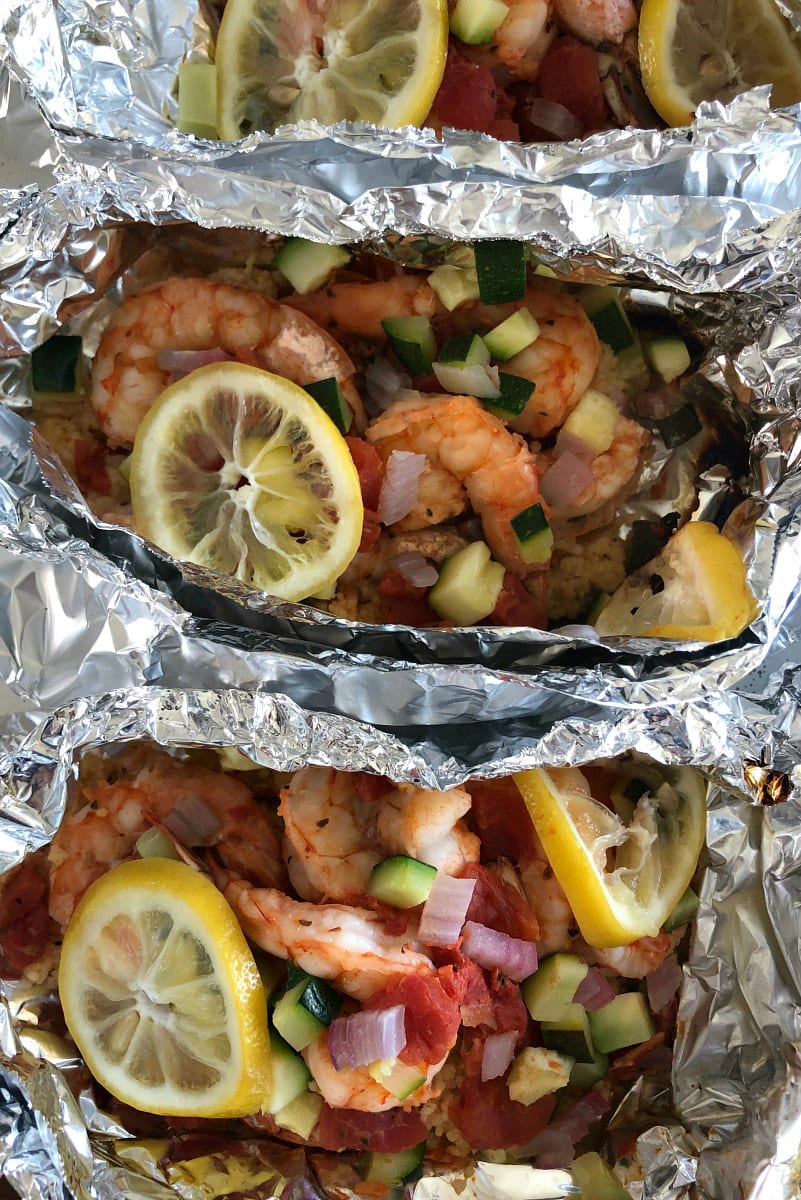 Mediterranean Shrimp Foil Packets