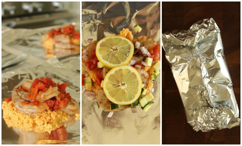 How to make Mediterranean Shrimp Foil Packets