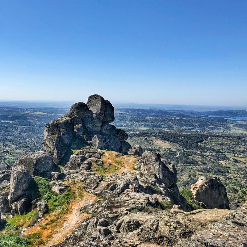 View into the valley from the top of Monsanto, Portugal