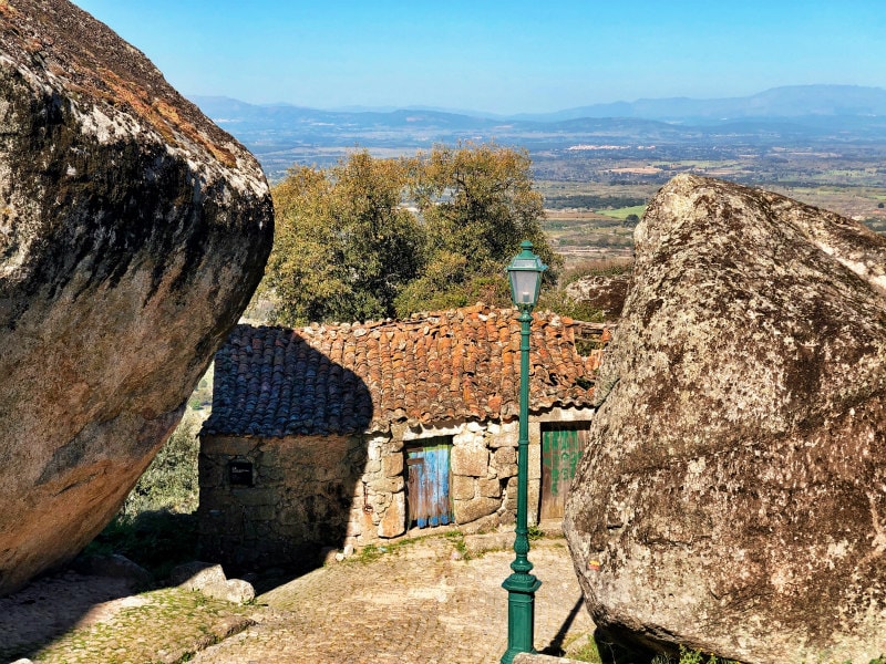 houses built among the giant boulders of Monsanto, Portugal