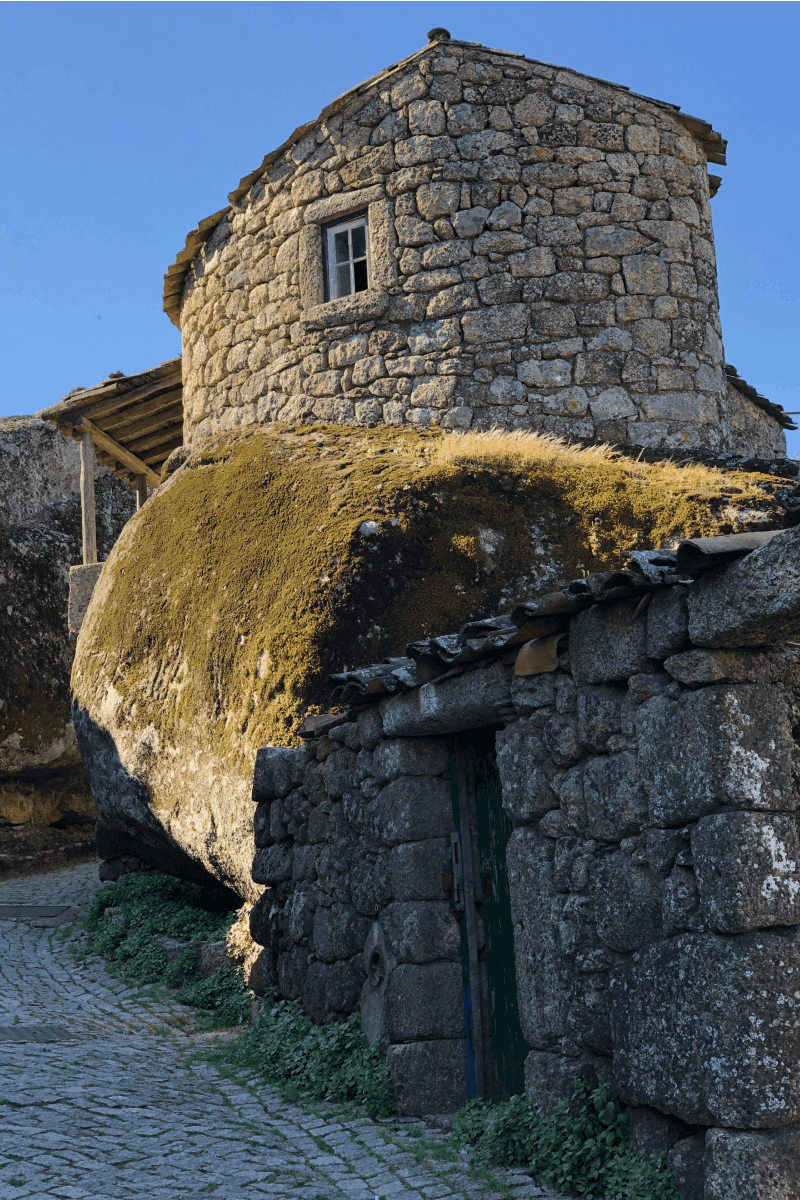 Homes built among the giant boulders of Monsanto, Portugal