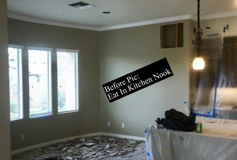 Before pic of Kitchen Nook Remodel