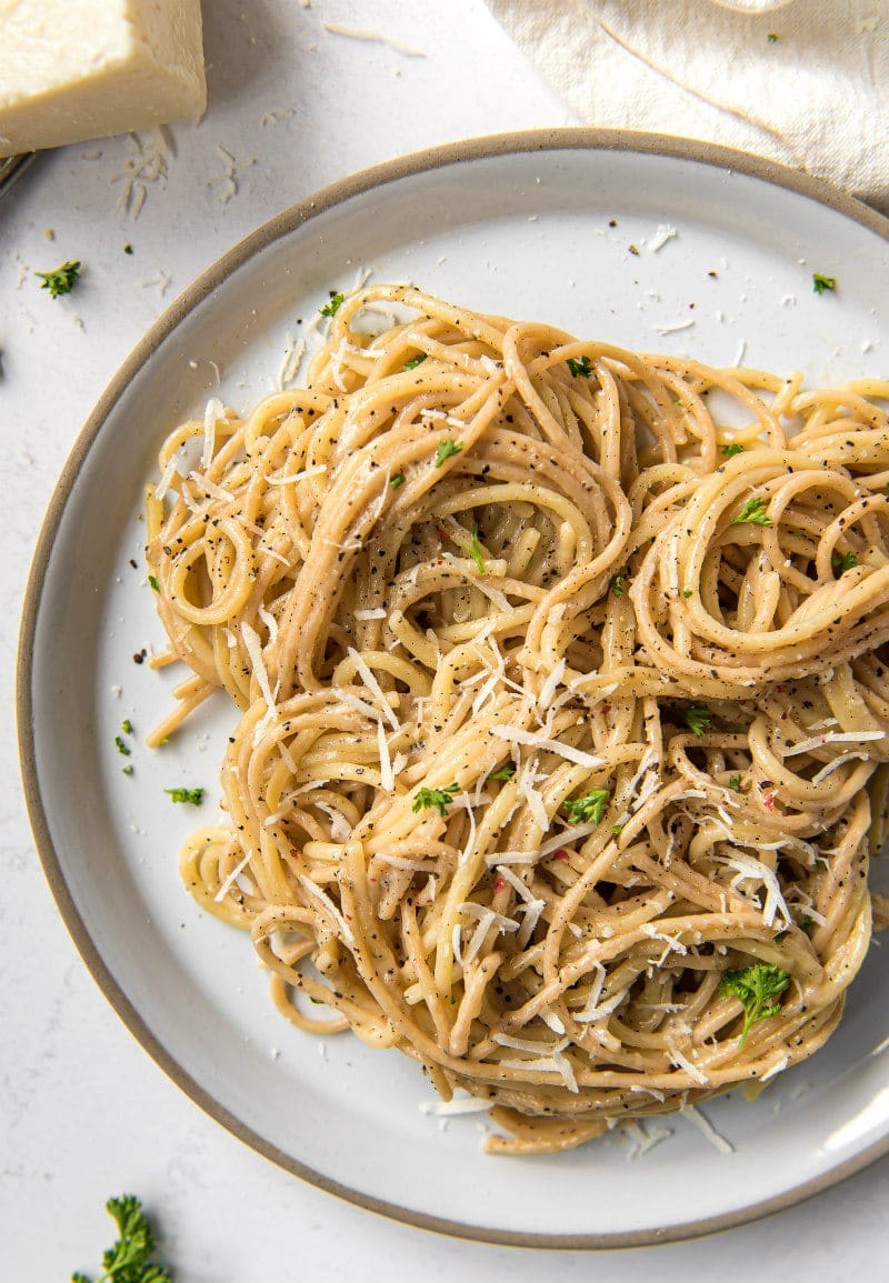 Serving of Cacio e Pepe