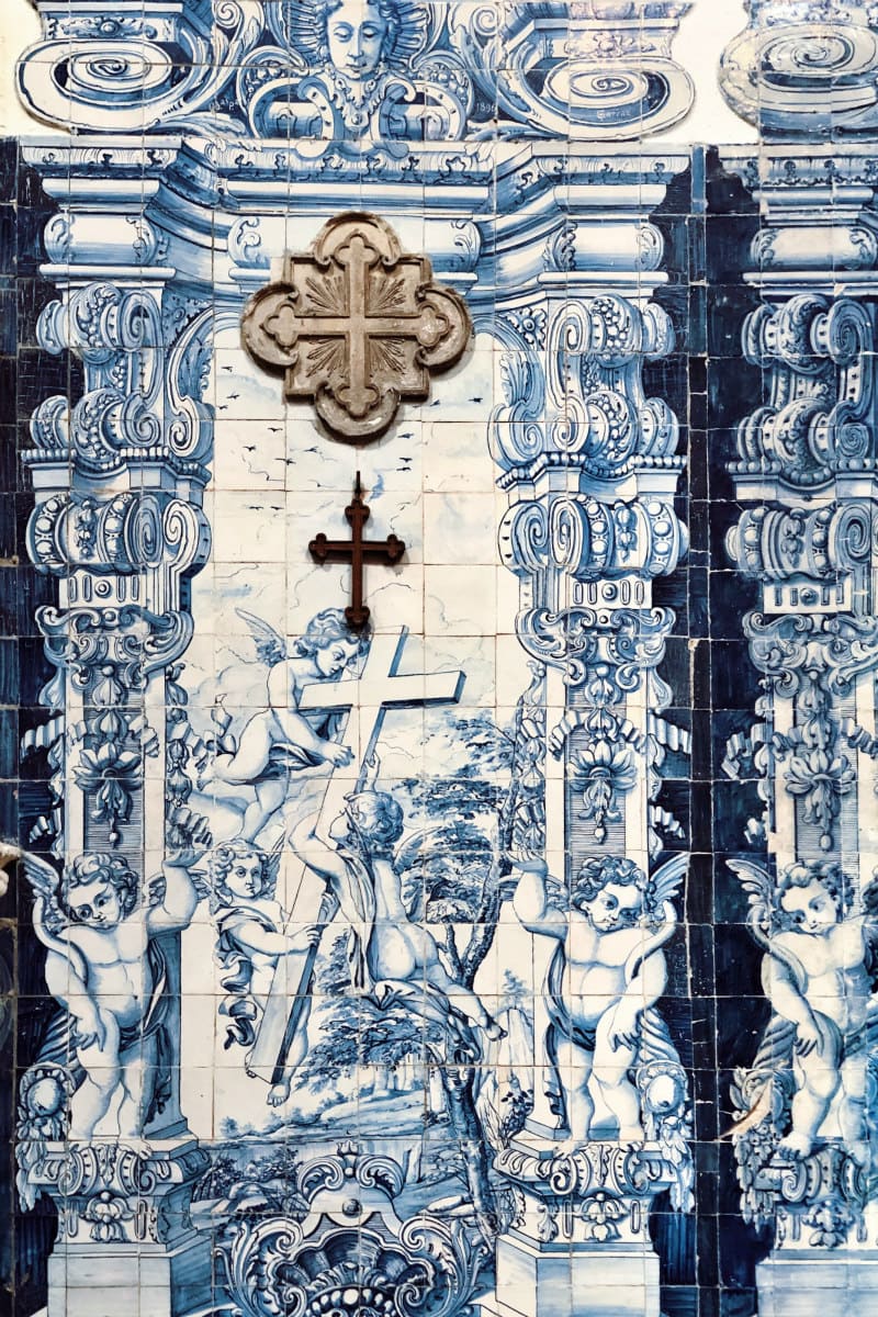 church tile in Coimbra, Portugal