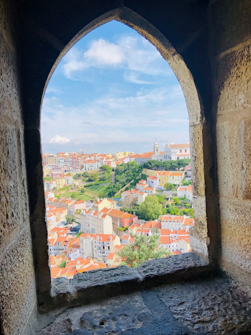 View from Sao Jorge Castle in Lisbon, Portugal