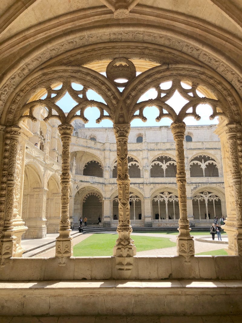 Jeronimos Monastery Cloisters in Belem, Portugal