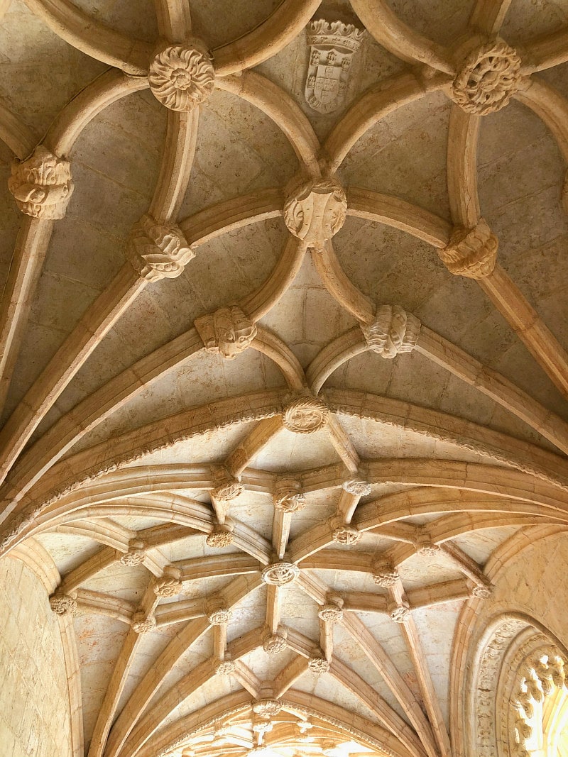 Monastery Cloisters Ceiling in Belem, Portugal